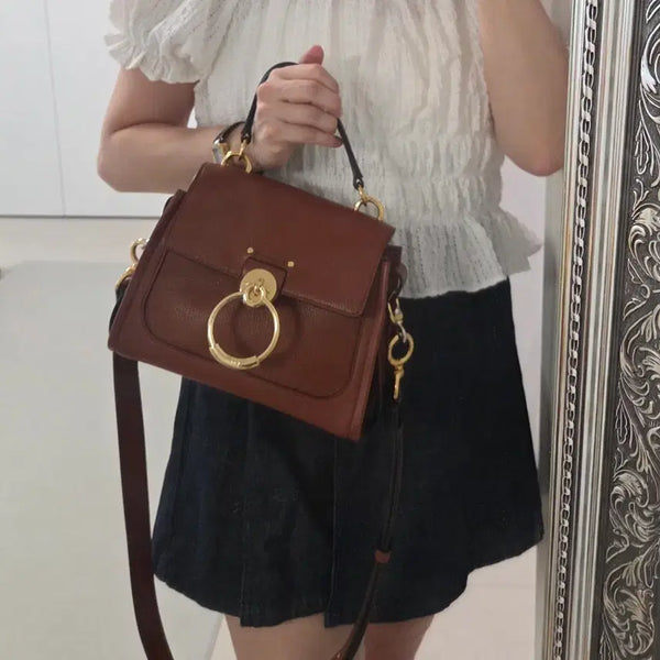 [BUNJANG] Chloe Smooth Calfskin Tess Mini Day Bag Sepia Brown / [무배]chloe 끌로에 정품 스무스 카프 테스 미니 데이백 세피아브라운