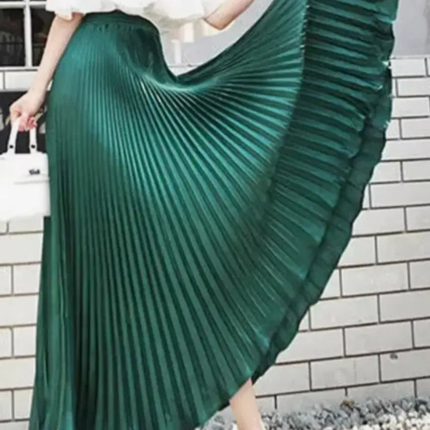 [BUNJANG] Pleated Mermaid Accordion Long Skirt / (새상품)플리츠 주름 롱 스커트 머메이드 아코디언주름 밴딩스커트
