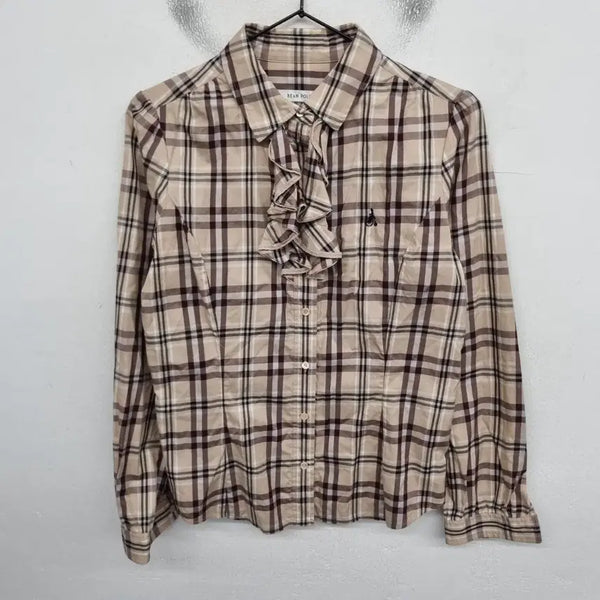 [BUNJANG] Beanpole Check Shirt Women's Size 55 / [여성55 size] 빈폴 체크 셔츠