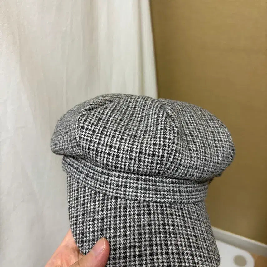 [BUNJANG] Check Wool Baker Boy Hat / 체크 울 빵모자