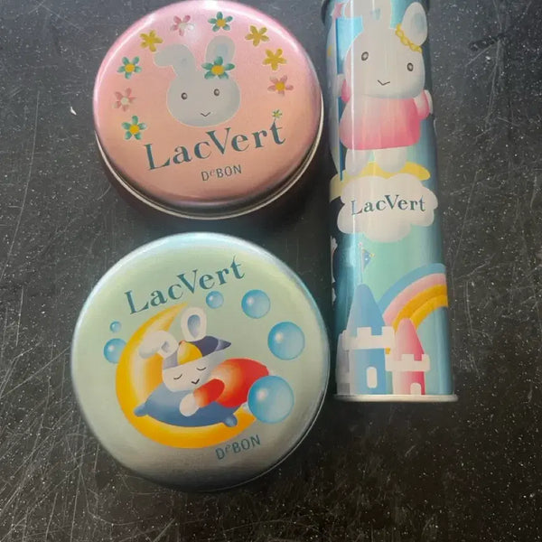 [BUNJANG] LacVert Rabbit Character Tin Case Set (3 Types) / LacVert 토끼 캐릭터 틴케이스 3종 세트