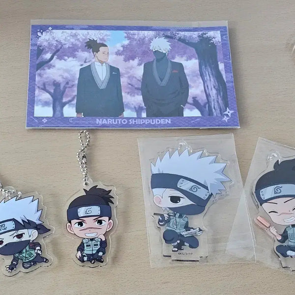 [BUNJANG] Naruto Kakashi & Iruka Acrylic Set with Wedding Postcard / 나루토 카카시 이루카 아크릴 세트