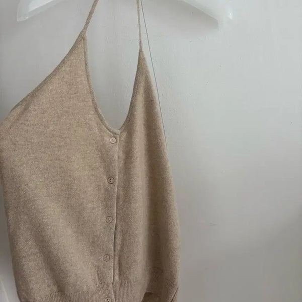 [BUNJANG] Smooth Smooth Halterneck Knit / 스무스무드 홀터넥 니트
