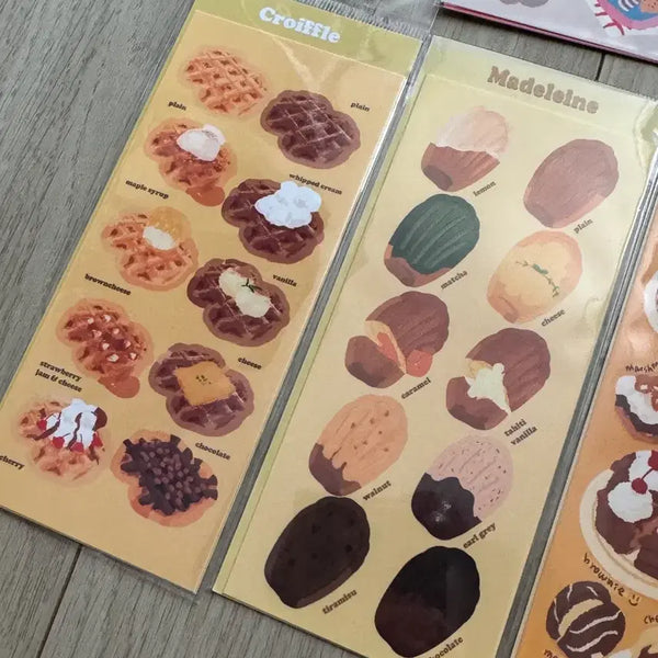 [BUNJANG] Bread Bakery Food Seal Sticker Pack / 빵 브레드 음식 베이커리 씰 스티커