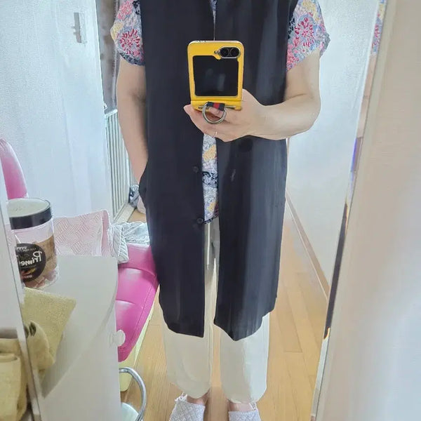 [BUNJANG] Long Black Vest for Summer/Transitional Seasons / 롱 블랙 여름 간절기 베스트