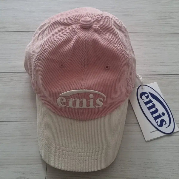 [BUNJANG] Emis Corduroy Two-Tone Ball Cap Light Pink / (텍있는새상품)정품 이미스 emis 코듀로이 투톤 볼캡 라이트 핑크 모자