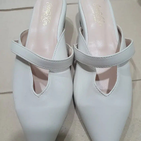[BUNJANG] Jinny Kim Ivory Mules - Size 37 / #새상품# JINNY KIM 뮬 37
