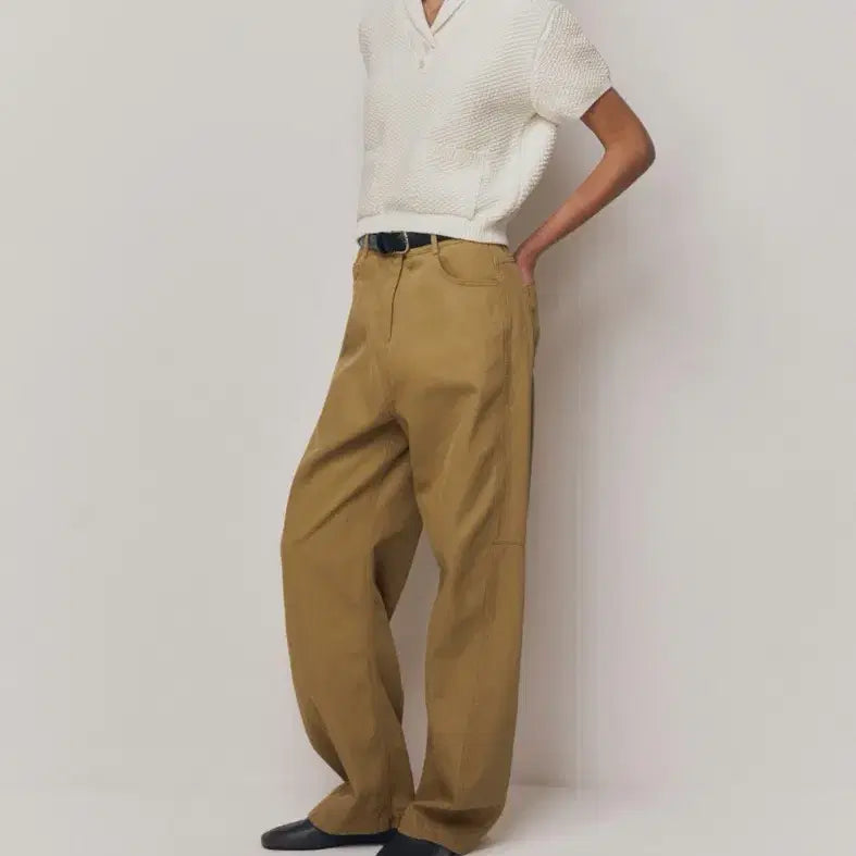 [BUNJANG] Kinder Salmon Gaius Cotton Pants Camel / 킨더살몬 gaius cotton pants camel s사이즈