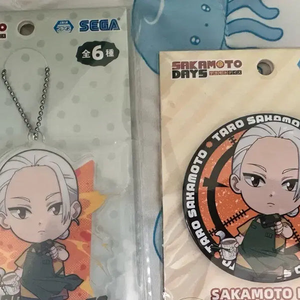 [BUNJANG] Sakamoto Days Acrylic Keychain & Badge Set (Unsealed) / 미개봉 쿠지 사카모토 데이즈 아크릴 키링이랑 뱃지