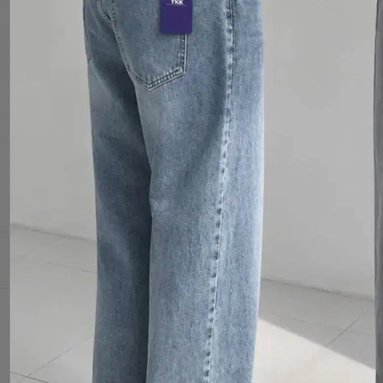 [BUNJANG] YKK Light Blue Semi Wide Denim Pants Size 32 / YKK 연청 세미 와이드 데님 팬츠 32