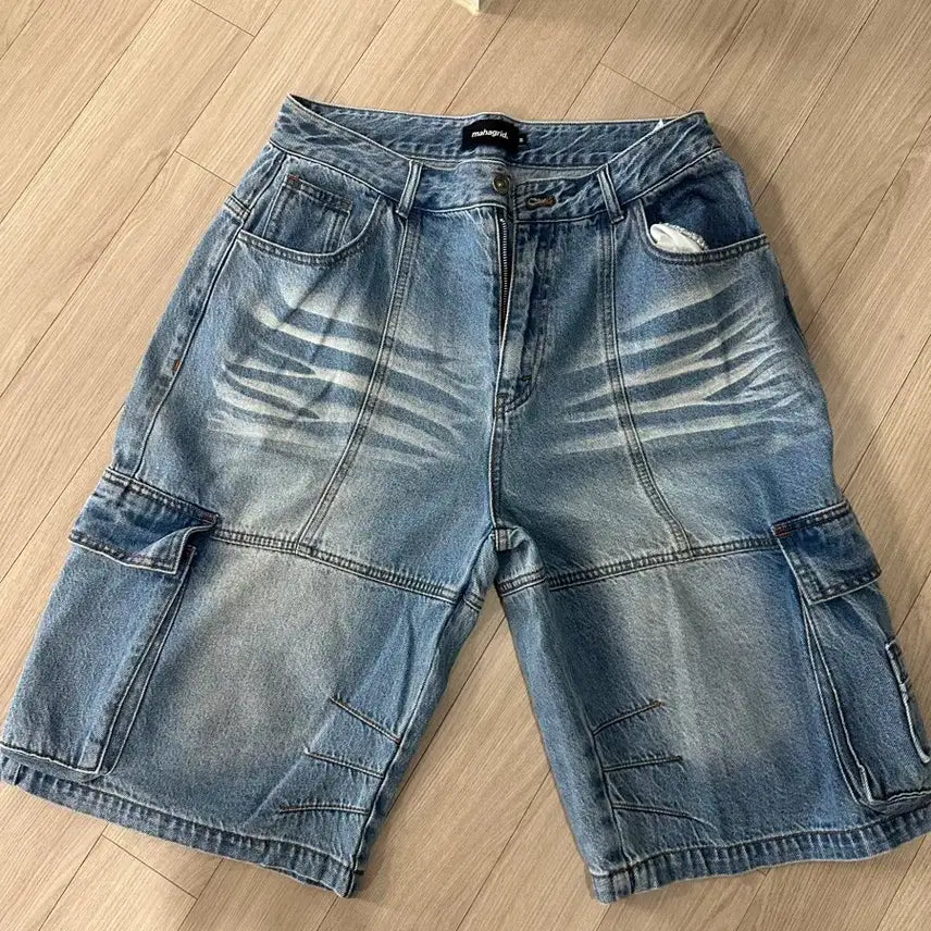 [BUNJANG] Mahagrid Bermuda Denim Shorts / 마하그리드 버뮤다청바지
