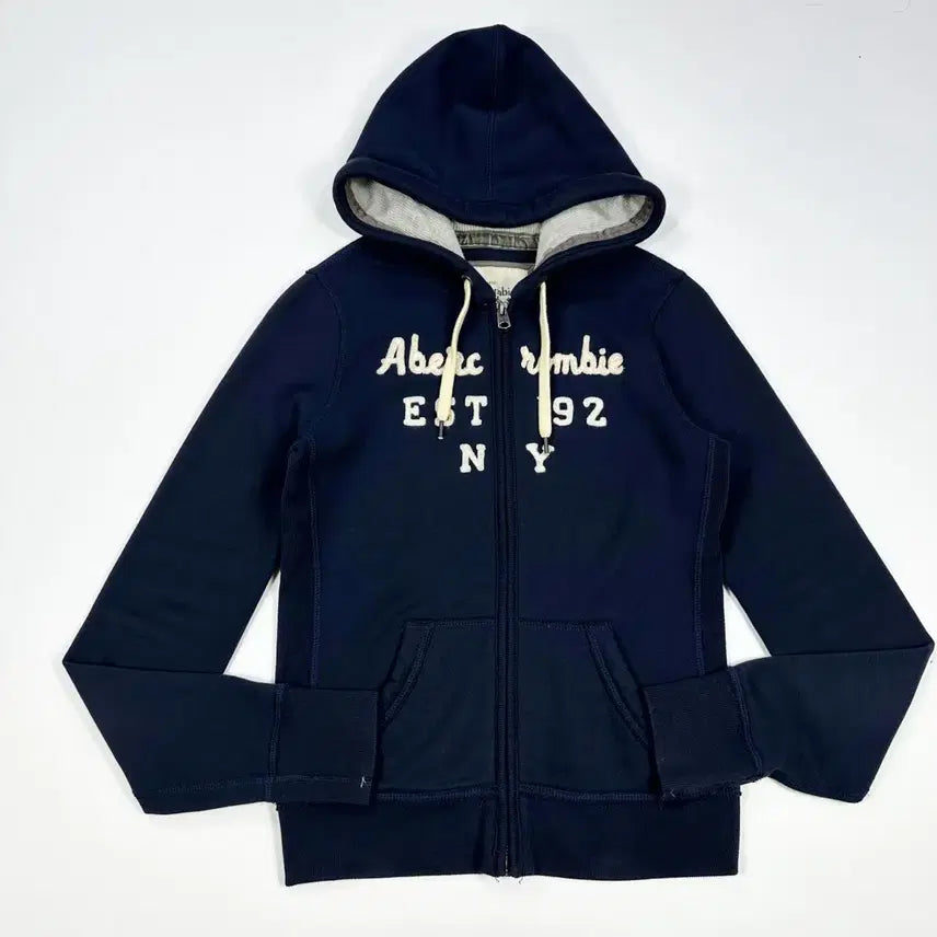 [BUNJANG] Abercrombie & Fitch OG Y2K Women's Slim Fit Hoodie Zip-Up Navy / (여성S) 아베크롬비 og y2k 여성 슬림핏 후드집업 네이비