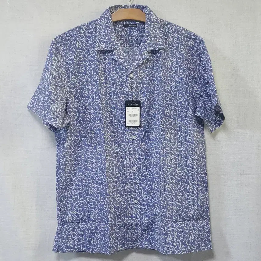 [BUNJANG] Men's Summer Linen-Feel Short-Sleeve Hawaiian Shirt (Size 105) / 새상품) 모시 느낌 발팔 셔츠 화와이안 남방 여름 시원한 남성 105