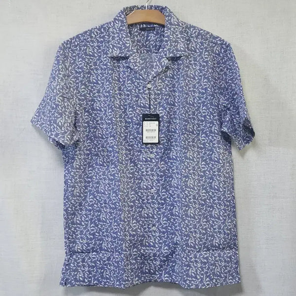 [BUNJANG] Men's Summer Linen-Feel Short-Sleeve Hawaiian Shirt (Size 105) / 새상품) 모시 느낌 발팔 셔츠 화와이안 남방 여름 시원한 남성 105