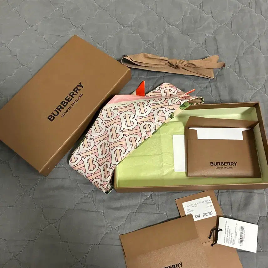 [BUNJANG] Burberry Pattern Scarf Pink / 버버리 패턴 스카프 핑크