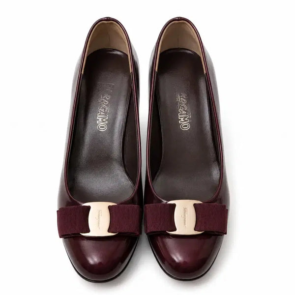 [BUNJANG] Salvatore Ferragamo Vara Pumps Burgundy Size 36.5 / 페라가모 바라 펌프스 버건디 36.5