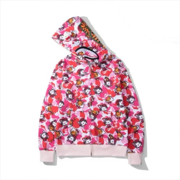 [BUNJANG] BAPE x Hello Kitty Zip-Up Hoodie - Size M / 베이프 헬로키티 후드집업 m사이즈 후드집업