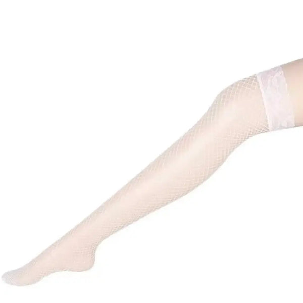 [BUNJANG] Gyaru Fashion Sheer Stockings - White / 일본 갸루 히메갸루 오네갸루 패션스타킹 망사스타킹 화이트 단품