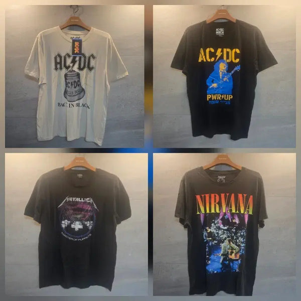 [BUNJANG] ACDC, Metallica, Nirvana Band T-Shirt / ACDC. Metallica. Nirvana  콜렉션. 반팔티셔츠.