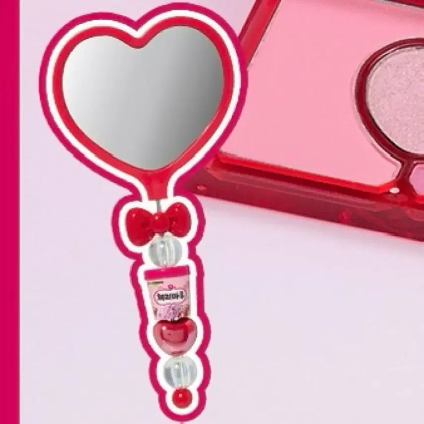 [BUNJANG] Etude Cherry Maru Mirror & Babamba Pouch Bundle Set / 에뛰드 체리마루 거울, 바밤바 파우치 일괄 세트