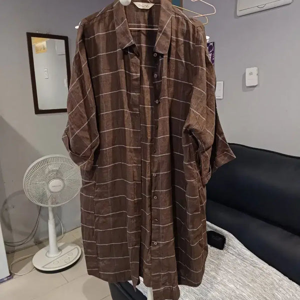 [BUNJANG] Esae Linen Long Jacket 77 / 이새 린넨 롱쟈켓 77