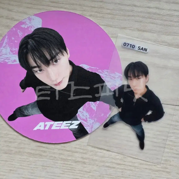 [BUNJANG] Ateez San TIBU Seal & Coaster Bundle Set / 에이티즈 특전 띠부씰 최산 산 ateez san tibu seal 코스터