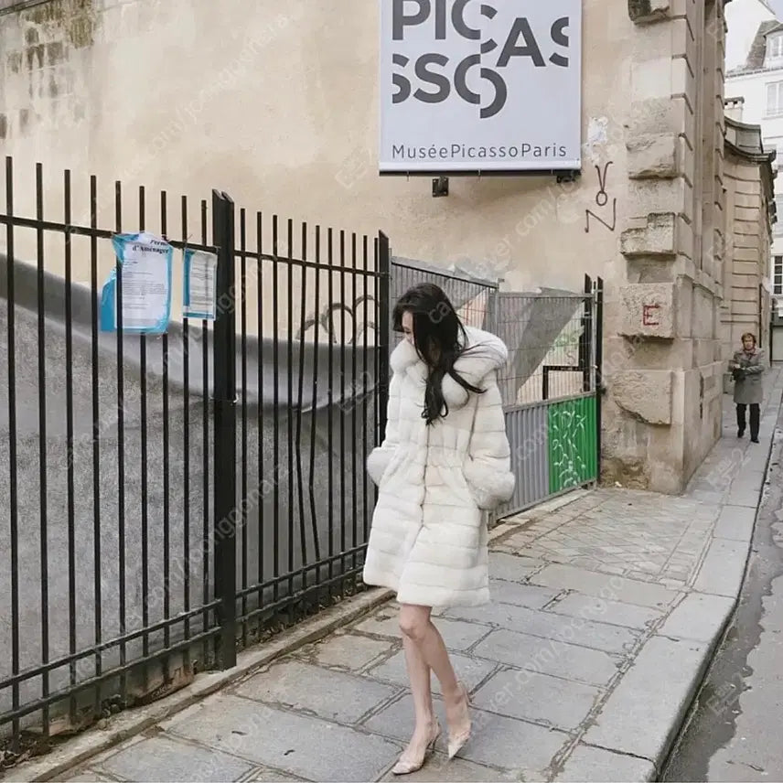 [BUNJANG] Labelle Blanc Saga Fox Fur Jacket Coat / 라벨르블랑 사가폭스 퍼 자켓 코트