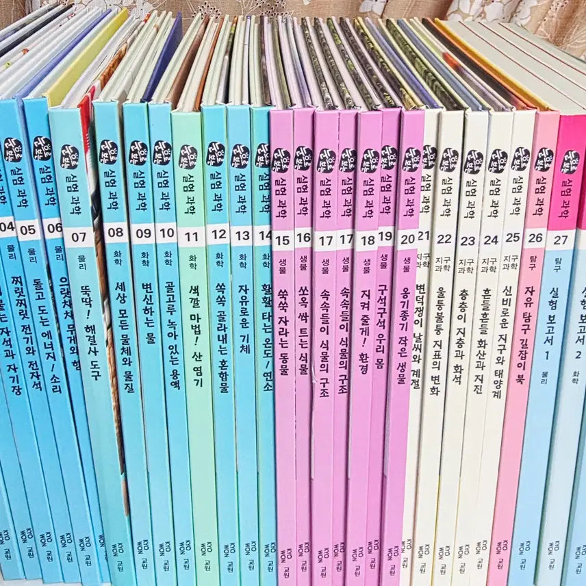 [BUNJANG] Kyowon See-Through Science Experiment Collection 30 Books + USB Microscope / [교원] 눈으로보는 실험과학 전집 30권+USB현미경