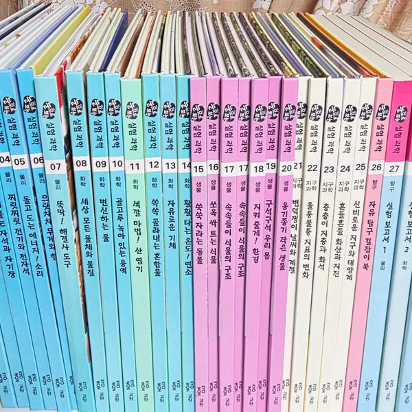 [BUNJANG] Kyowon See-Through Science Experiment Collection 30 Books + USB Microscope / [교원] 눈으로보는 실험과학 전집 30권+USB현미경