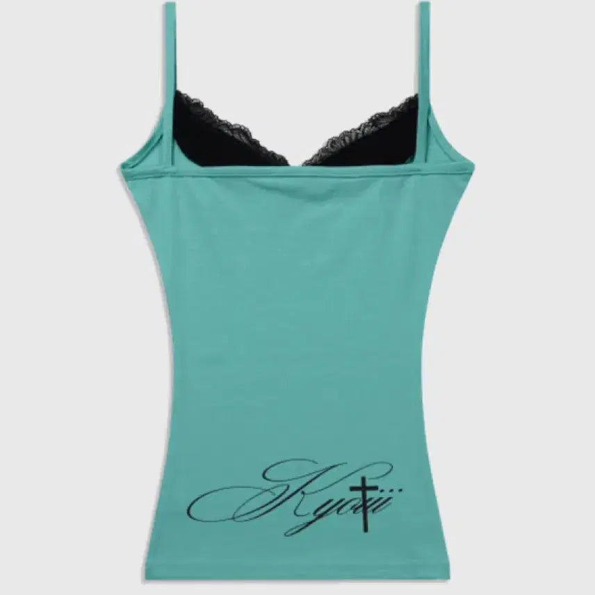 [BUNJANG] Kyoi Lace Sleeveless Top Mint / 쿄이 레이스 슬리브리스 나시 민트