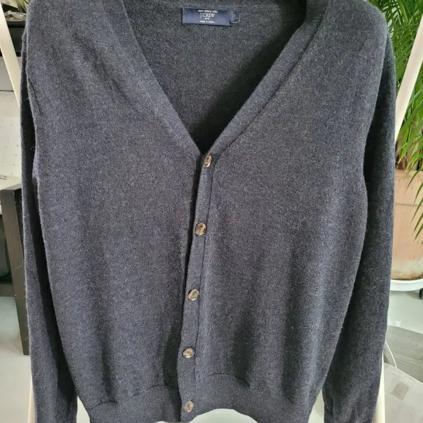 [BUNJANG] J.Crew Merino Wool 100% Cardigan Charcoal / [L] J CREW 제이크루 메리노 울 100% 가디건 (차콜)