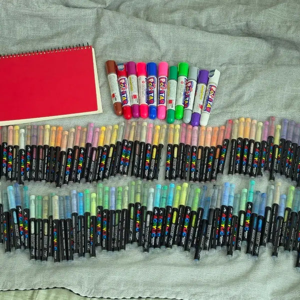 [BUNJANG] Acrylic Marker Paint Pen Set (120 Colors + 10 Popstar Colors) / 일괄)아크릴마카 페인트 마카 120색+팝스타 10색 미술도구