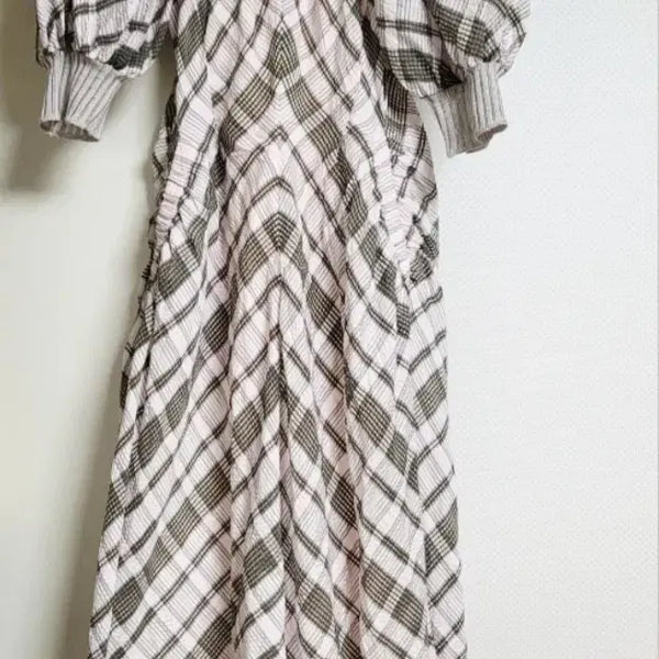 [BUNJANG] Lanvin Collection Check Pattern Puff Sleeve Long Dress / 랑방컬렉션 원피스 판매