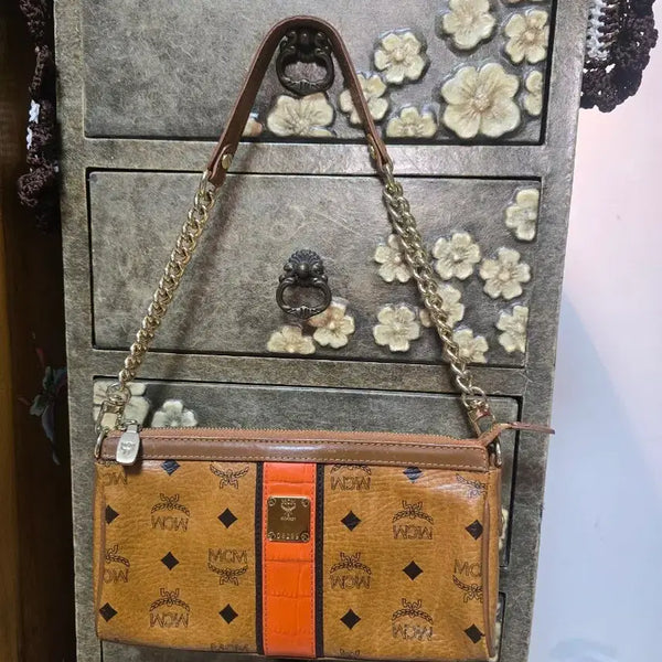 [BUNJANG] MCM Visetos Shoulder Bag and Wallet Set / MCM 비세토스 숄더백 지갑세트