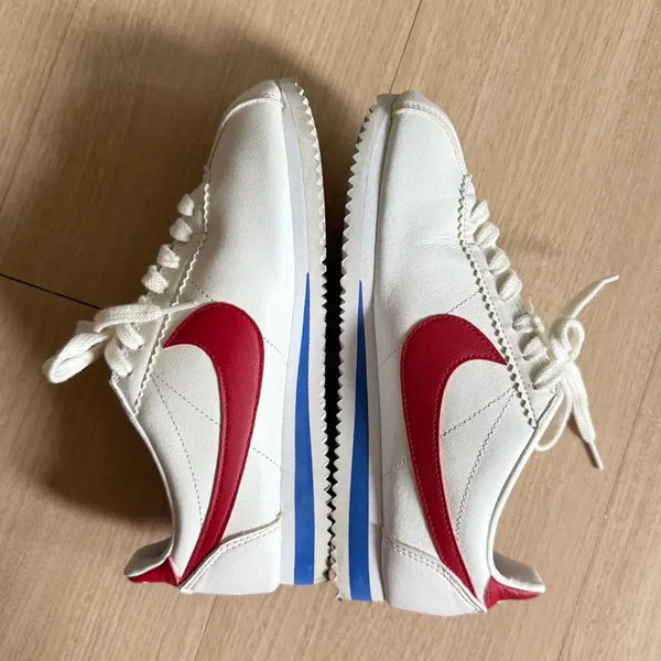 [BUNJANG] Nike Cortez Classic Leather Forrest Gump White Red Blue Sneakers (230mm) / 나이키 코르테즈 흰빨 파랑 230