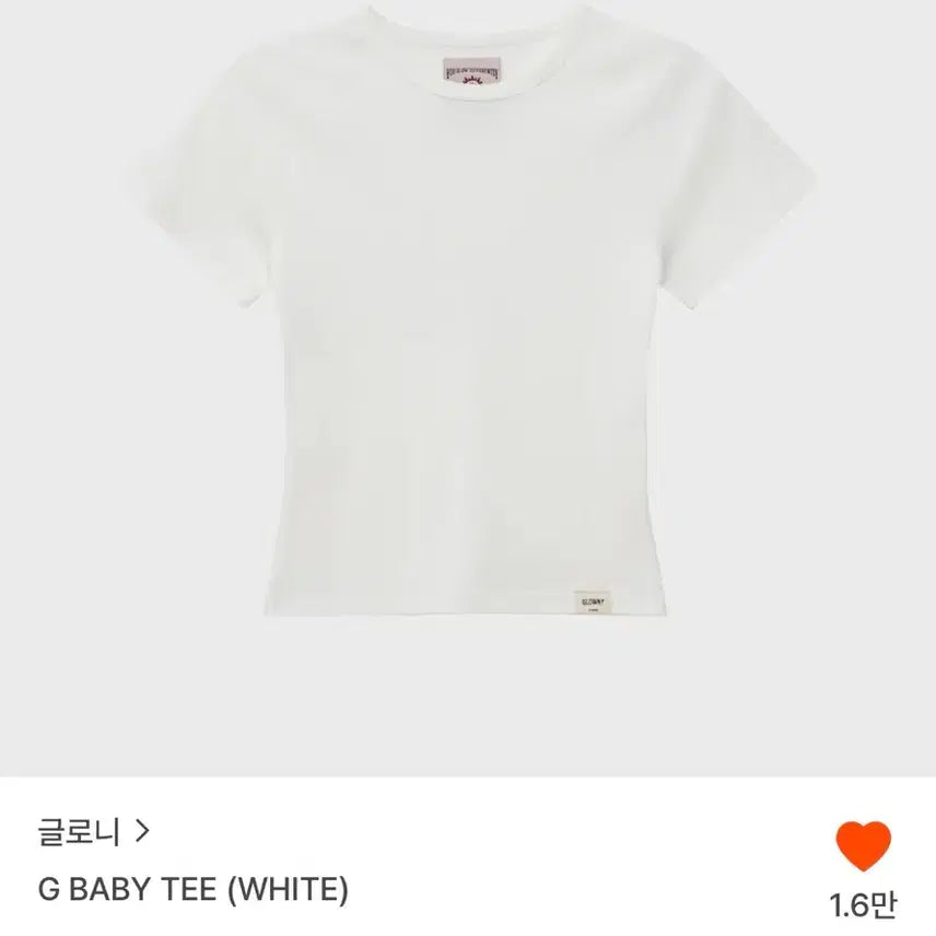 [BUNJANG] GLOWNY G Baby Tee White / 글로니 G 베이비 티 화이트
