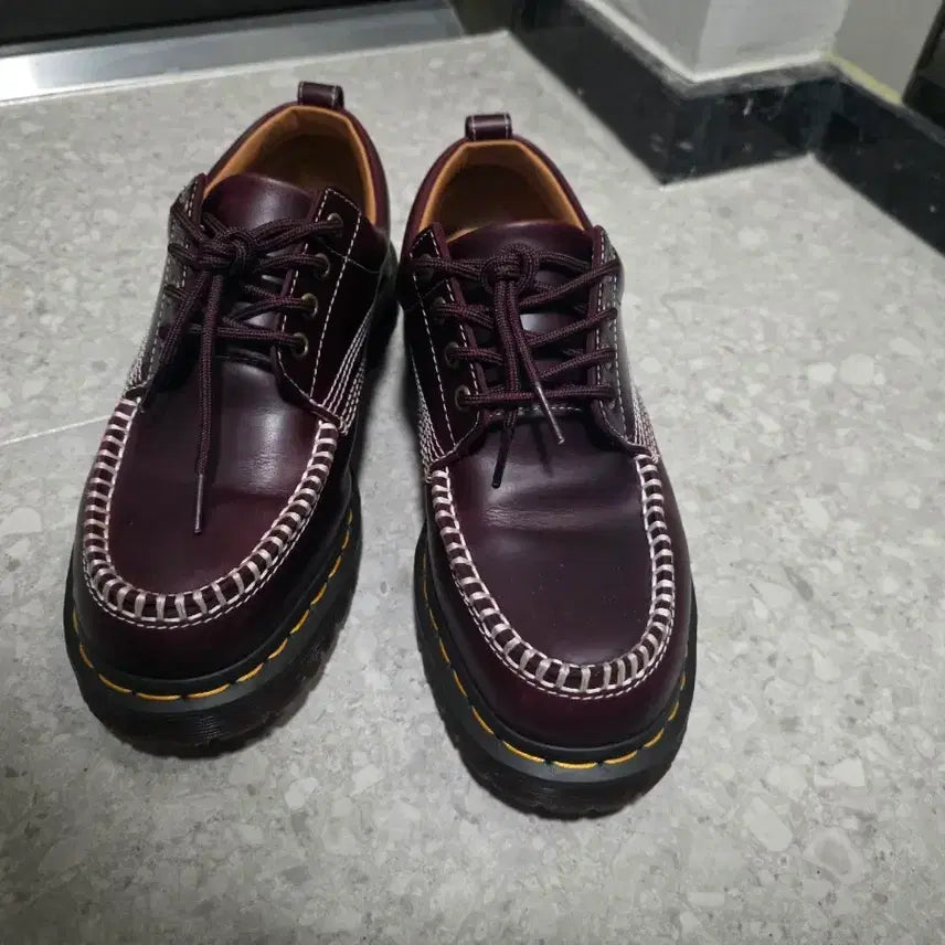 [BUNJANG] Dr. Martens Lowell Cherry Red Leather Boots / 닥터마틴 로웰 체리레드 us10 280