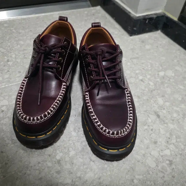 [BUNJANG] Dr. Martens Lowell Cherry Red Leather Boots / 닥터마틴 로웰 체리레드 us10 280