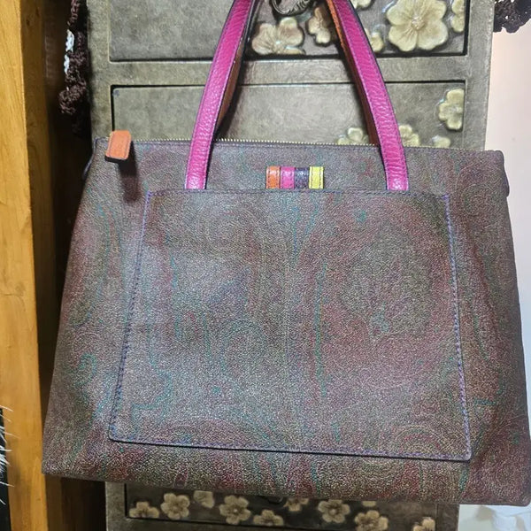 [BUNJANG] Etro Paisley Tote Bag Pink/Orange / 에트로 페이즐리 토트백 핑크/오렌지