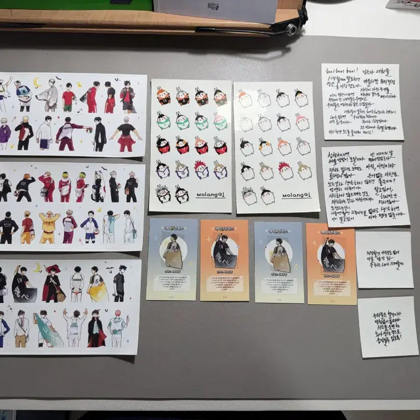 [BUNJANG] Haikyuu!! Back Sticker & Electro-Graph Set Bundle / 하이큐 등짝스티커 등짝전차스 등 굿즈일괄
