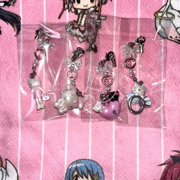 [BUNJANG] Kitty Strap Long Leg Rabbit Lock Angel Devil Ring / 키티스트랩 눈토끼 롱다리 자물쇠 천사 악마 반지