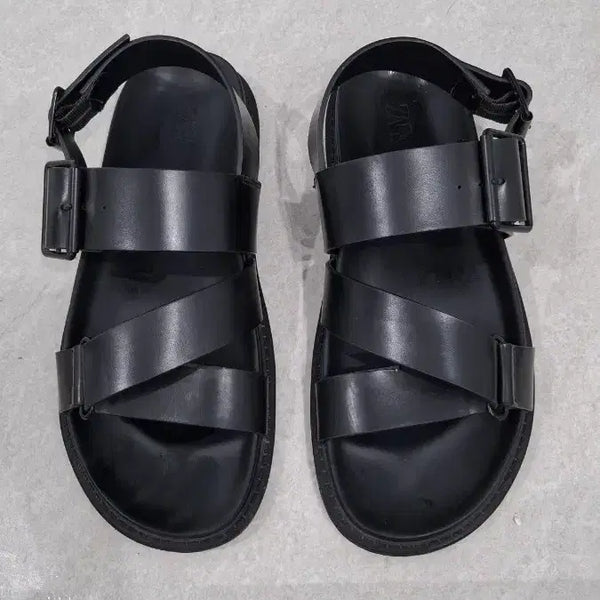 [BUNJANG] ZARA Buckle Sandals Black 265 / ZARA 버클 샌들 블랙 265