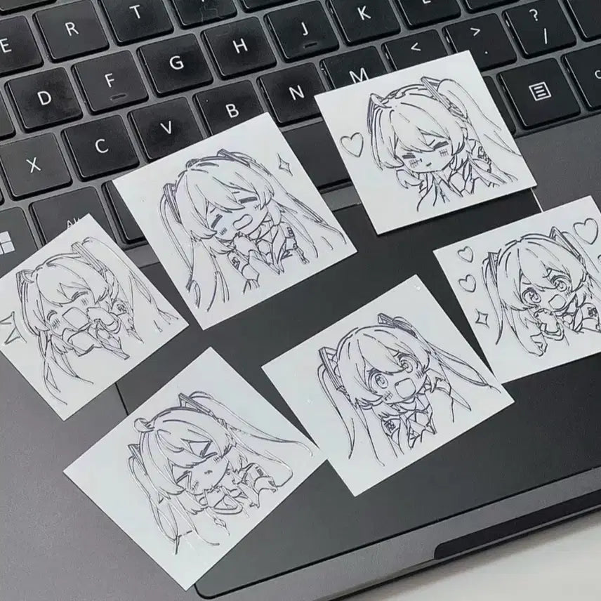 [BUNJANG] Hatsune Miku Metal Sticker Set / 하츠네미쿠 금속 스티커 팝니다!!