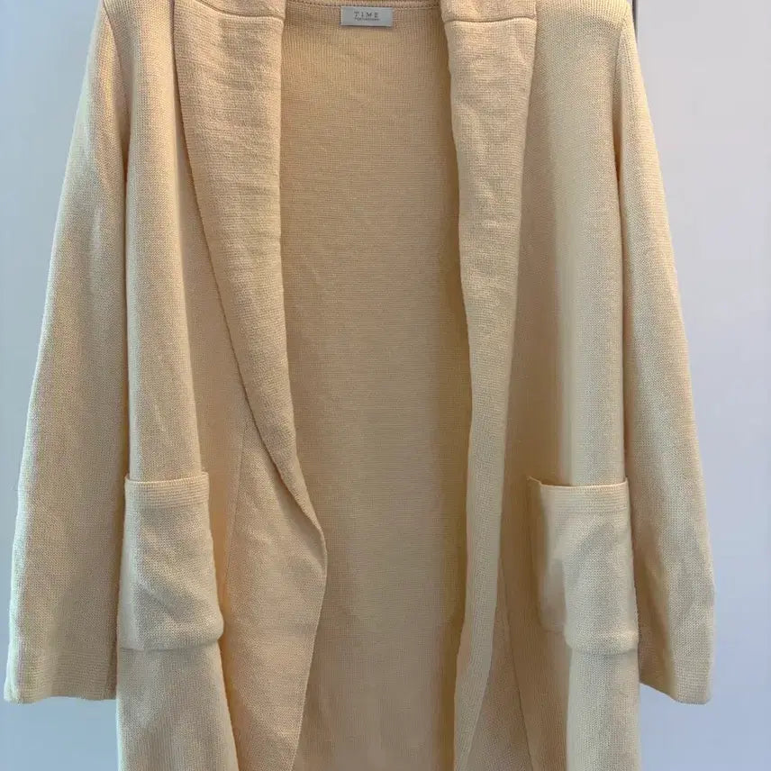 [BUNJANG] Time Homme Ivory Long Cardigan / 타임옴므 아이보리 롱 가디건 90