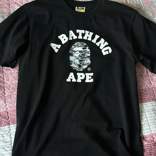 [BUNJANG] BAPE Japan Camo College T-Shirt Size L / 베이프 재팬 카모 티셔츠 L사이즈
