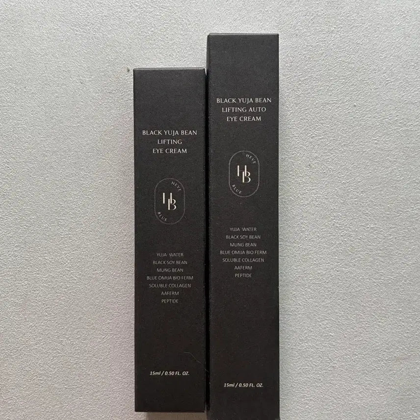 [BUNJANG] Heavblue Black Yuja Bean Lifting Auto Eye Cream + Refill Set / [미개봉새상품]헤브블루 블랙 유자 빈 리프팅 오토 아이크림+리필 세트구성
