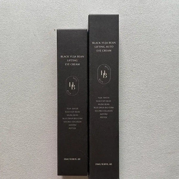 [BUNJANG] Heavblue Black Yuja Bean Lifting Auto Eye Cream + Refill Set / [미개봉새상품]헤브블루 블랙 유자 빈 리프팅 오토 아이크림+리필 세트구성