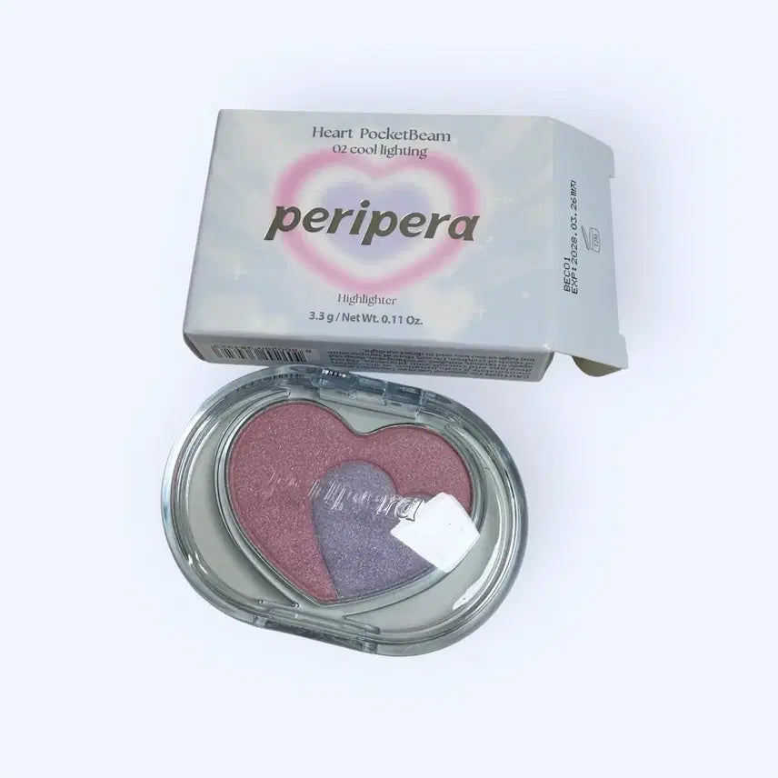[BUNJANG] Peripera Heart Pocket Beam 02 Cool Lighting Highlighter / 페리페라 하트 포켓빔 02 쿨 라이팅 하이라이터