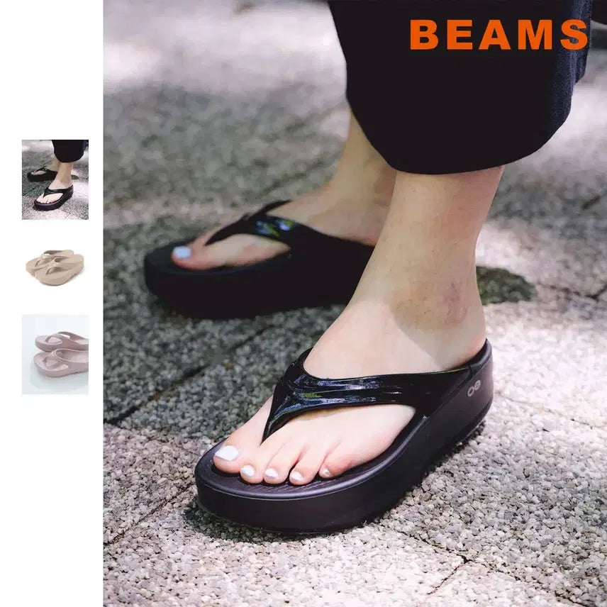 [BUNJANG] Ray Beams x U.S. Polo Assn. OOFOS Oomega Recovery Sandals / 빔즈 레이 우포스 우메가 리커버리 샌들