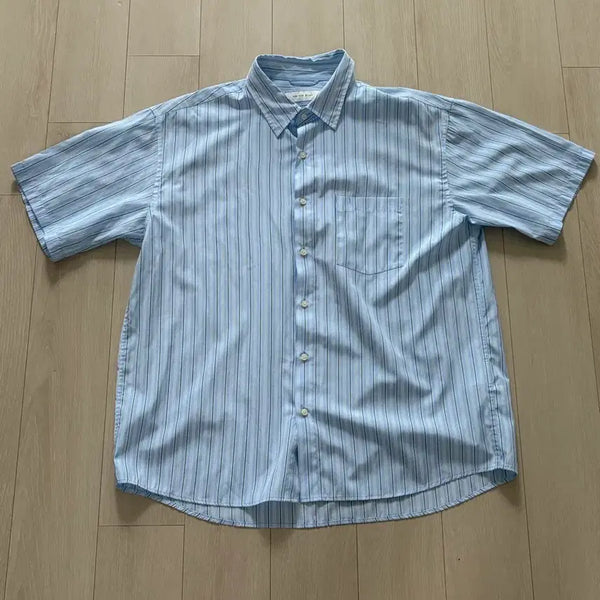 [BUNJANG] Union Blue Stripe Sunday Shirt Sky Blue L / 유니온블루 스트라이프 선데이 셔츠 스카이블루 L 100